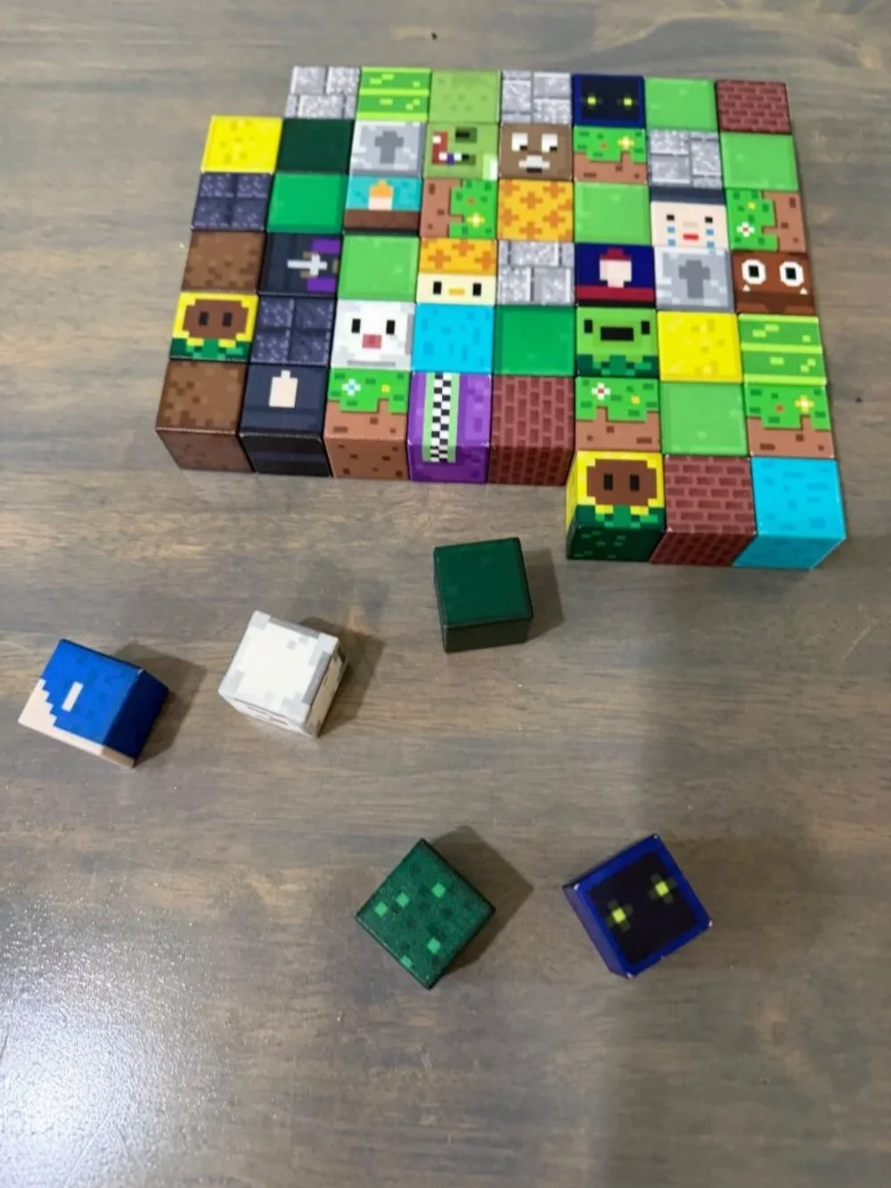 Minecraft Magnetic Building Cubes Lot of 55